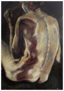 Tisch Bálint Attila - "...és észrevevék, hogy mezítelenek" olaj, vászon 100x70cm