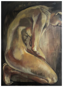 Tisch Bálint Attila - "...és észrevevék, hogy mezítelenek" olaj, vászon 100x70cm