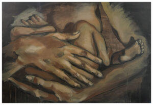 Tisch Bálint Attila - "...és észrevevék, hogy mezítelenek" olaj, vászon 100x70cm