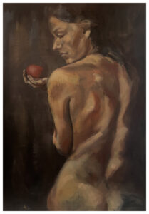 Tisch Bálint Attila - "...és észrevevék, hogy mezítelenek" olaj, vászon 100x70cm